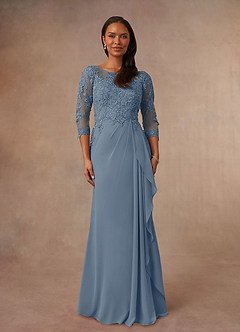 Azazie Calanthe Mother of the Bride Dresses Twilight A-Line Scoop Chiffon Dress image1