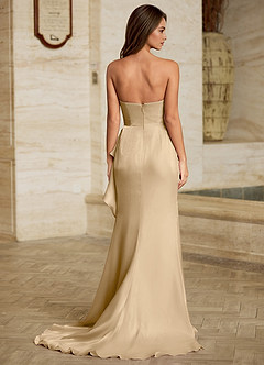 Liorah Champagne Axelbandslös balklänning image7