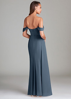 Azazie Amyra Bridesmaid Dresses Neptune Sheath Off the Shoulder Chiffon Convertible Dress image5
