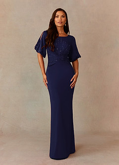Upstudio Hayward Final Sale Dark Navy A-Line Beaded Polyester Dress image1