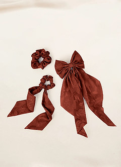 front Matchande färg blommig Burnout hårhalsduk scrunchie