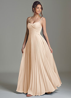 Azazie Catie Brautjungfernkleider A-Linie Herzausschnitt Chiffon Kleid Alabaster Weiß image5