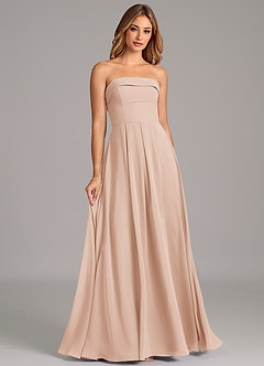 Azazie Lucienne Bridesmaid Dresses English Rose A-Line Strapless Chiffon Convertible Dress image3