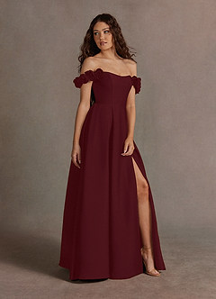 Maxi jurk Azazie Romance Wine image4
