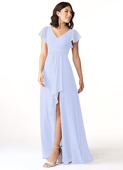 Azazie Omari Bridesmaid Dresses Lavender A-Line Chiffon Dress image4