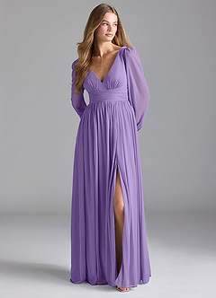 Azazie Norah Bridesmaid Dresses Tahiti A-Line Mesh Dress image3