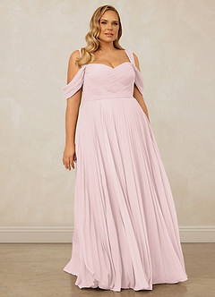 Christian Siriano Bridal for Azazie 1013 Bridesmaid Dresses Blushing Pink A-Line Off the Shoulder Chiffon Dress image10