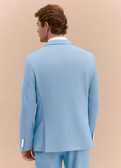 front James Sky Blue Structured Stretch Suit Jacket