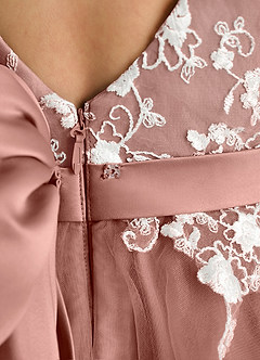 Azazie Butterfly Flower Girl Dresses Cedar Rose A-Line Lace Dress image5