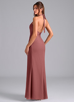 Azazie Valerie Bridesmaid Dresses Amethyst Mermaid Pleated Chiffon Dress image5