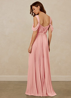 Christian Siriano Bridal for Azazie 1013 Brautjungfernkleider A-Linie Schulterfrei Chiffon Kleid Rosettenrosa image4