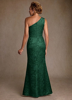 Azazie Joylin 신부의 어머니 드레스 트럼펫 한쪽 어깨 플로럴 번아웃 플로어 길이 드레스 image2