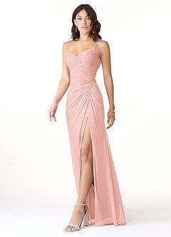 Azazie Reneya Bridesmaid Dresses Rosette Mermaid Bow Mesh Dress image3
