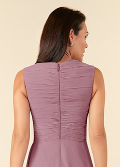 Azazie Theron Mother of the Bride Dresses Vintage Mauve A-Line V-Neck Pleated Chiffon Dress image5