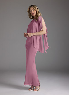 Azazie Aspyn Mother of the Bride Dresses Vintage Mauve Sheath Beaded Mesh Dress image5