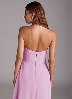 Azazie Wren Bridesmaid Dresses Candy Pink A-Line Side Slit Chiffon Convertible Dress image7