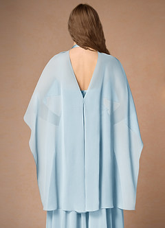 front Azazie Matching Color Chiffon Multiway Cape
