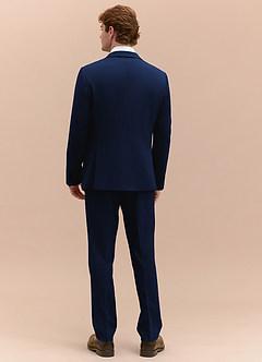 front James Blue Structured Stretch 3-piece suit