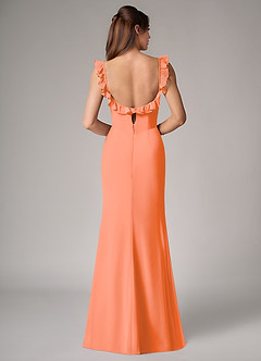 Azazie Callie Vestidos de damas de honor Vestido de Atardecer de Gasa de Corte Sirena Convertible con Corte Lateral image2
