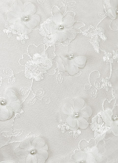 Azazie Darcey Flower Girl Dresses Diamond White A-Line Lace Dress image7
