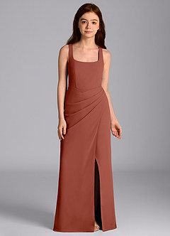 Azazie Mero Junior Auburn Mermaid Pleated Chiffon Dress image6