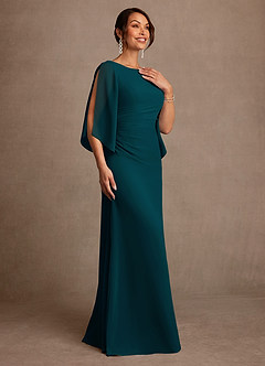 Azazie Anaheim Abiti per la Madre della Sposa Abito A-Line in Chiffon Plissettato Pino image3