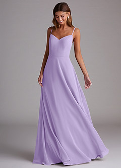 Azazie Marley Bridesmaid Dresses Lilac A-Line Off the Shoulder Chiffon Convertible Dress image5