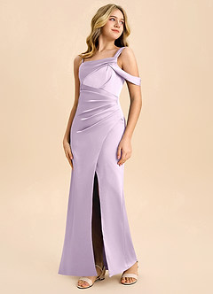 Azazie Wynter Junior Klä i Stretch Satin Plisserad image4