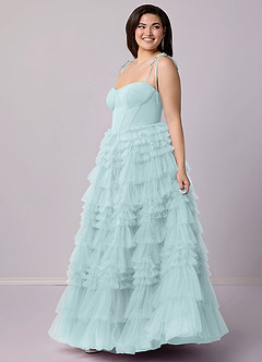 Barbie ♥ Azazie Bridesmaid Dresses Mist A-Line Sweetheart Neckline Tulle Dress image10