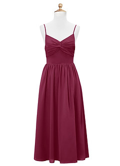 Azazie Zeya Junior Mulberry A-Line Chiffon Dress image7