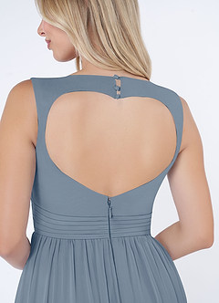 Azazie Raine Final Sale Matcha A-Line Sweetheart Ruched Chiffon Dress image6