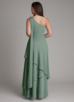 Azazie Monique Suknie dla druhen Linia A Jedno ramię Szyfon Do ziemi Sukienka image2