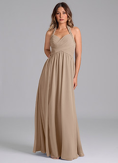 Azazie Darlyn Brudtärnklänningar Klänning av A-Linje i Chiffong Sweetheart halsringning Taupe image5