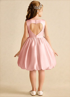 Azazie Nirvana Jurken voor bloemenmeisjes Baljurk Jurk van Mat Satijn Ruches Rozet image1