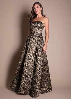Valeri Ebony Gold Gown image4