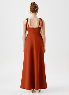 Azazie Rosey Junior Vestido de Pimenton de Crepé elástico de Corte en A con Escote de Corazón image2