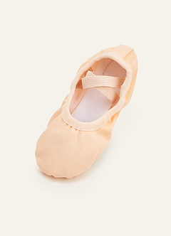 front Kids Canvas Ballet Slippers for Wedding & Dance