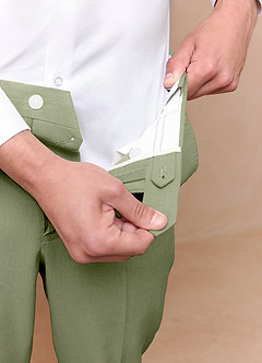 front James Pistachio Structured Stretch 3-piece suit