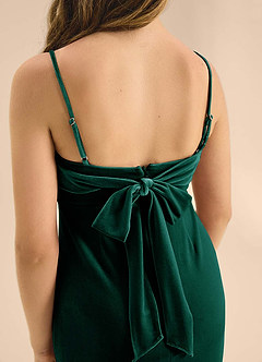 Azazie Mai Junior Jurk van flueel met A-Lijn Sweetheart Halslijn Smaragd image8