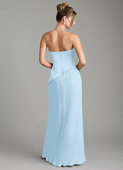 Azazie Tierney Bridesmaid Dresses Sky Blue A-Line Strapless Chiffon Convertible Dress image13