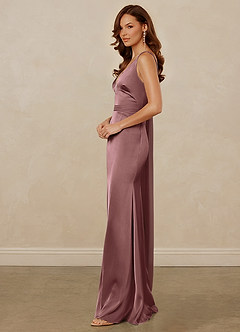 Christian Siriano Bridal for Azazie 1011 Bridesmaid Dresses Vintage Mauve Mermaid Bow Stretch Satin Dress image7