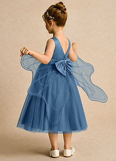 Azazie Pear Flower Girl Dresses Twilight Ball-Gown Bow Tulle Dress image5