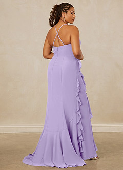 Christian Siriano Bridal for Azazie 1006 Bridesmaid Dresses Lilac Mermaid Ruched Chiffon Dress image15