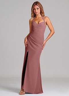 Azazie Emeria Suknie dla druhen Syrena Dekolt w kształcie serca Szyfon Do ziemi Sukienka image1