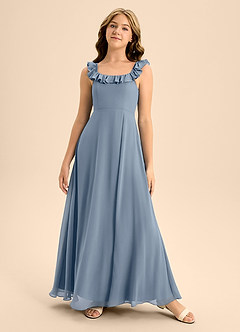 Azazie Callie Junior Twilight A-Line Ruched Chiffon Dress image5