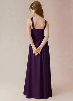 Azazie Jiya Junior Klänning av A-Line i Stretch Satin Plisserad image2