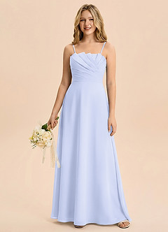 Azazie Rory Junior Lavender A-Line Pleated Chiffon Dress image5