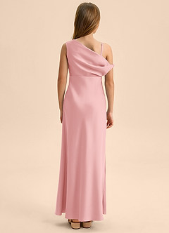 Azazie Emerson Junior Etui Schulterfrei Stretch-Satin Kleid Puderrosa image2