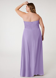 Azazie Arabella Allure Bridesmaid Dresses Lilac A-Line Sweetheart Neckline Chiffon Convertible Dress image13