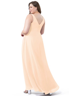 Azazie Nala Bridesmaid Dresses Pearl Pink A-Line Pleated Chiffon Dress image29